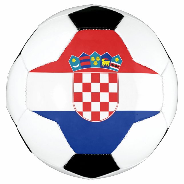 Balón de fútbol patriótico con bandera de Croacia (Anverso)