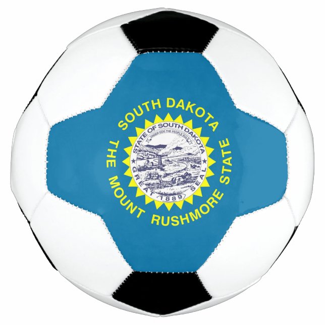 Balón de fútbol patriótico con bandera de Dakota d (Anverso)