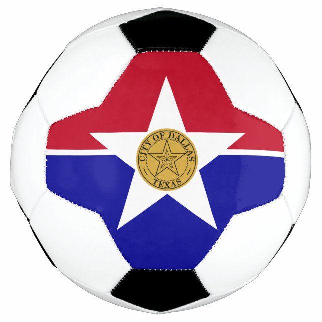 Balón de fútbol patriótico con bandera de Dallas (Anverso)