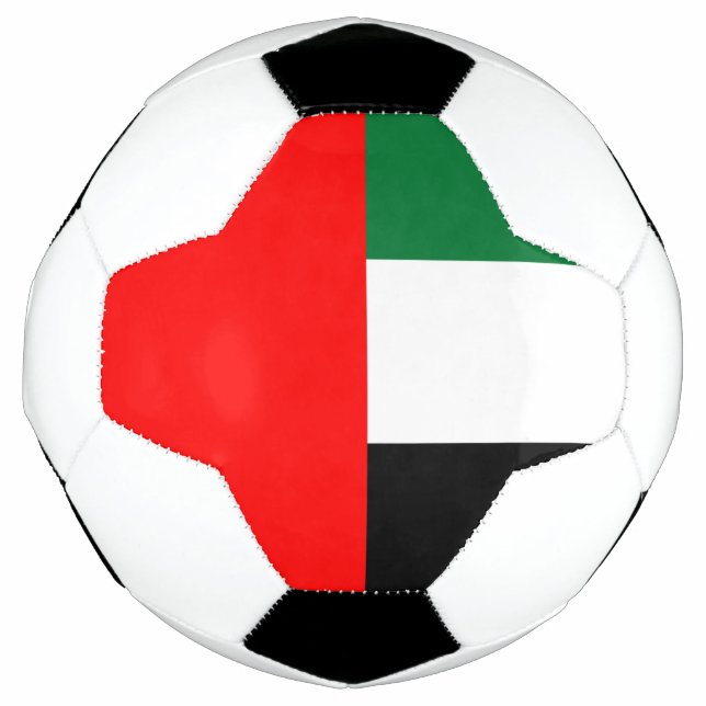 Balón de fútbol patriótico con bandera de Emiratos (Anverso)