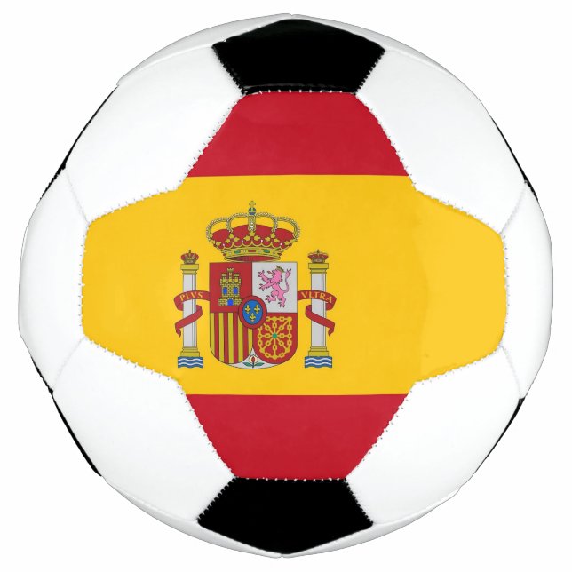Balón de fútbol patriótico con bandera de España (Anverso)