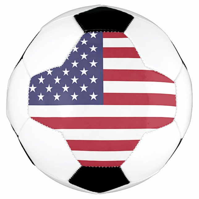 Balón de fútbol patriótico con bandera de Estados  (Anverso)