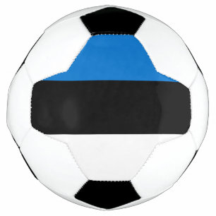 Balón de fútbol patriótico con bandera de Estonia