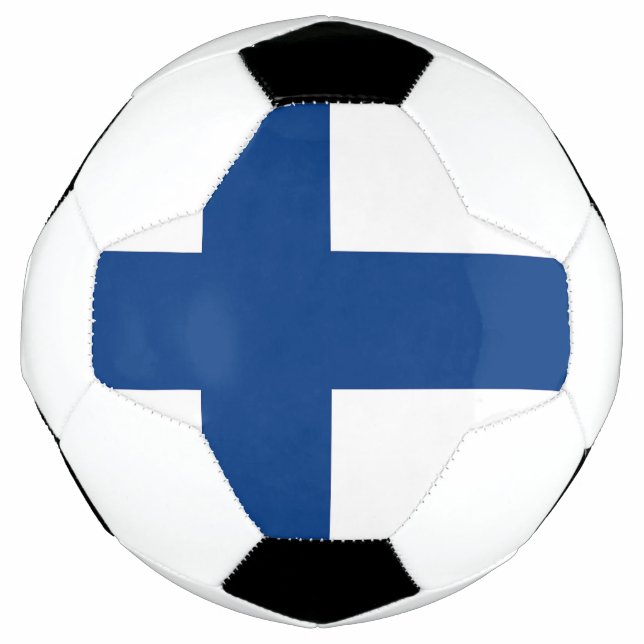 Balón de fútbol patriótico con bandera de Finlandi (Anverso)