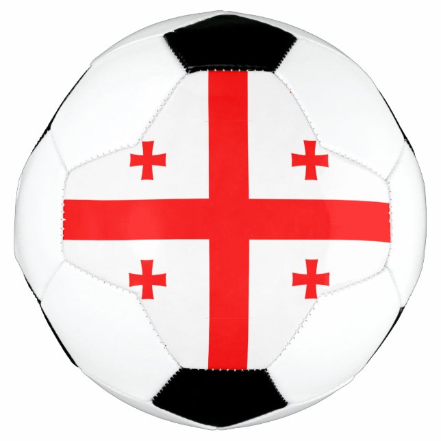 Balón de fútbol patriótico con bandera de Georgia (Anverso)
