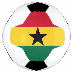 Balón de fútbol patriótico con bandera de Ghana
