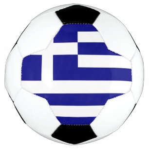 Balón de fútbol patriótico con bandera de Grecia