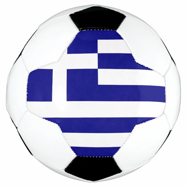 Balón de fútbol patriótico con bandera de Grecia (Anverso)