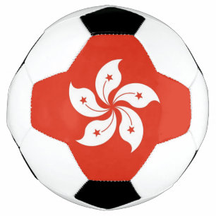 Balón de fútbol patriótico con bandera de Hong Kon