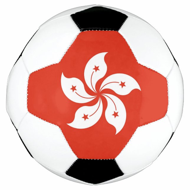Balón de fútbol patriótico con bandera de Hong Kon (Anverso)
