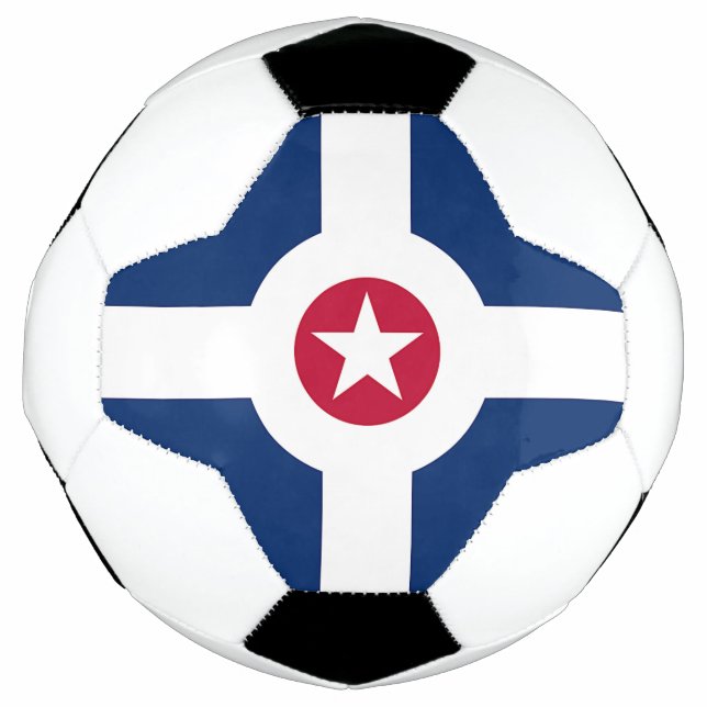 Balón de fútbol patriótico con bandera de Indianáp (Anverso)