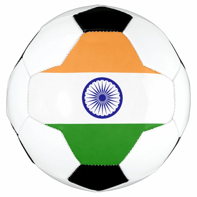 Balón de fútbol patriótico con bandera de la India (Anverso)