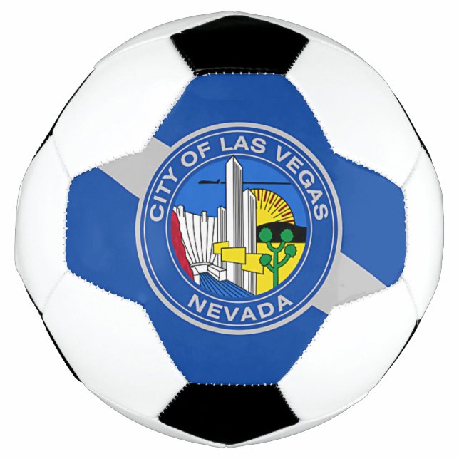 Balón de fútbol patriótico con bandera de Las Vega (Anverso)