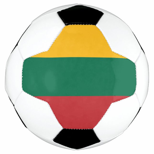 Balón de fútbol patriótico con bandera de Lituania (Anverso)