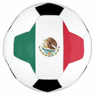 Balón de fútbol patriótico con bandera de México
