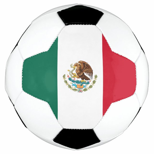 Balón de fútbol patriótico con bandera de México (Anverso)