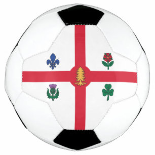 Balón de Fútbol Patriótico con Bandera de Montreal