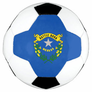 Balón de fútbol patriótico con bandera de Nevada