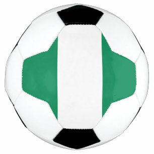Balón de fútbol patriótico con bandera de Nigeria