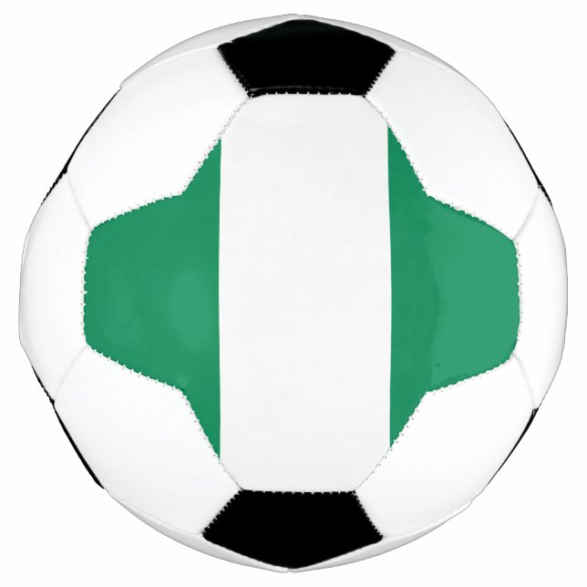 Balón de fútbol patriótico con bandera de Nigeria (Anverso)