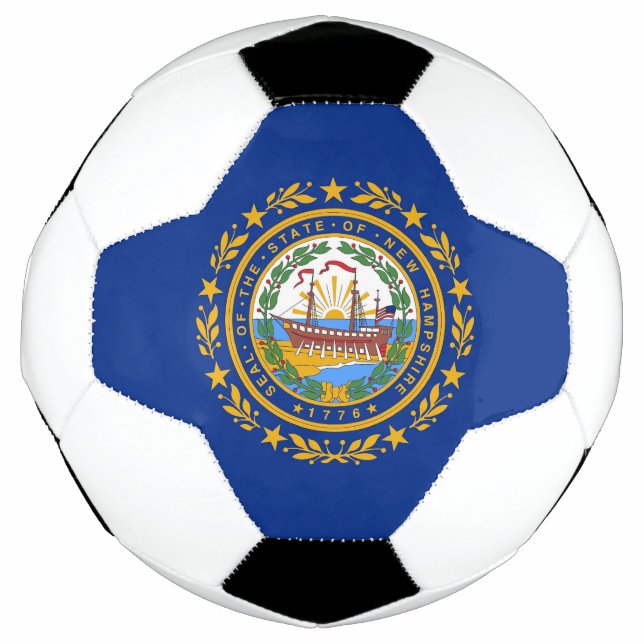 Balón de fútbol patriótico con bandera de Nuevo Ha (Anverso)