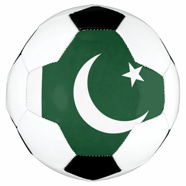 Balón de fútbol patriótico con bandera de Pakistán (Anverso)