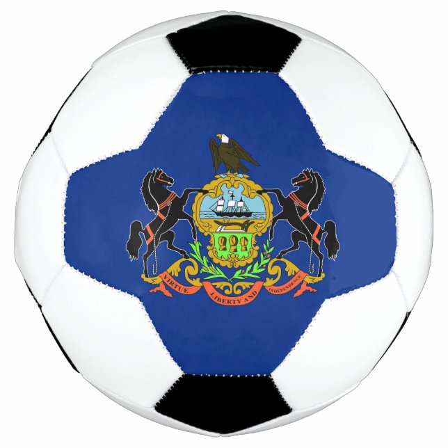 Balón de fútbol patriótico con bandera de Pensilva (Anverso)