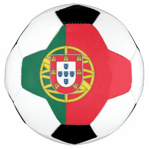 Balón de fútbol patriótico con bandera de Portugal