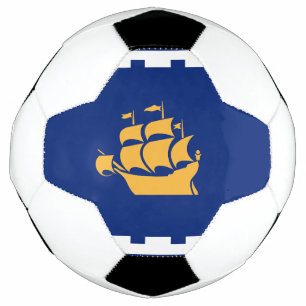 Balón de Fútbol Patriótico con Bandera de Quebec C