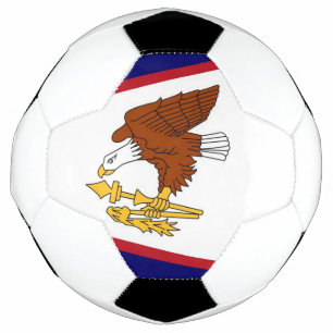 Balón de fútbol patriótico con bandera de Samoa Am