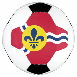 Balón de fútbol patriótico con bandera de San Luis