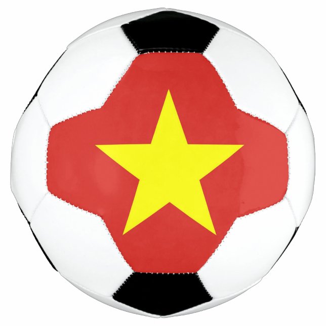 Balón de fútbol patriótico con bandera de Vietnam (Anverso)