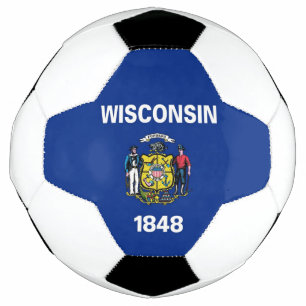 Balón de fútbol patriótico con bandera del estado
