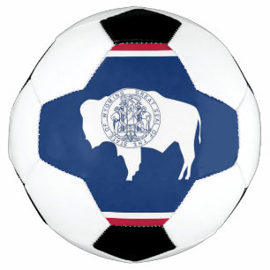 Balón de fútbol patriótico con bandera del estado 