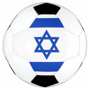Balón de fútbol patriótico con bandera israelí