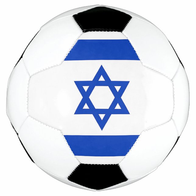 Balón de fútbol patriótico con bandera israelí (Anverso)