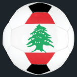 Balón de fútbol patriótico con bandera libanesa<br><div class="desc">¡Patea tu partido con orgullo y muestra la bandera del Líbano! Esta pelota de fútbol, elaborada con pasión y precisión, es más que sólo un equipo deportivo; encarna el orgullo y la herencia nacional. El diseño distintivo destaca las icónicas franjas rojas y blancas y el árbol de cedro verde de...</div>