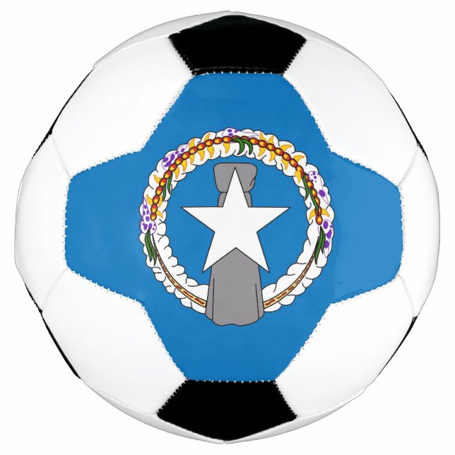 Balón de fútbol patriótico con bandera mariana del (Anverso)