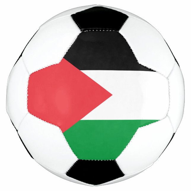 Balón de fútbol patriótico con bandera palestina (Anverso)