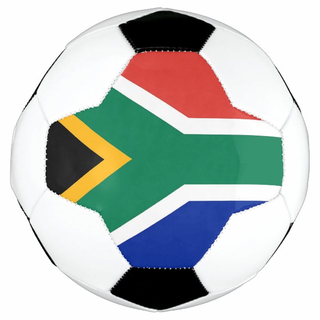 Balón de fútbol patriótico con bandera sudafricana (Anverso)