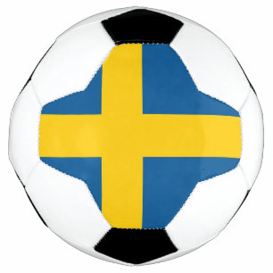 Balón de fútbol patriótico con bandera sueca