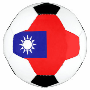 Balón de fútbol patriótico con bandera taiwanesa