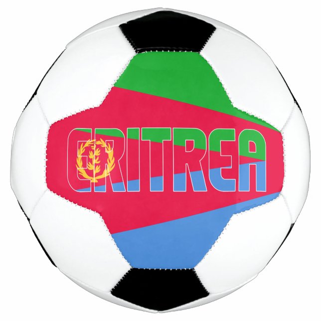 Balón De Fútbol Patriótico de Bandera de Eritrea  (Anverso)