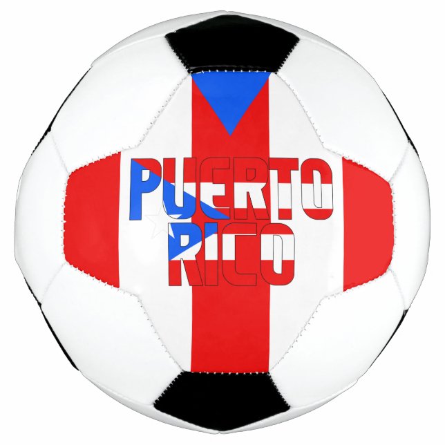 Balón De Fútbol Patriótico de Bandera de Puerto Rico  (Anverso)