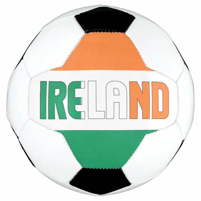 Balón De Fútbol Patriótico de bandera tricolor de Irlanda  (Anverso)