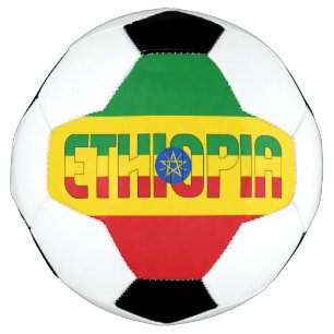 Balón De Fútbol Patriótico de la Bandera de Etiopía