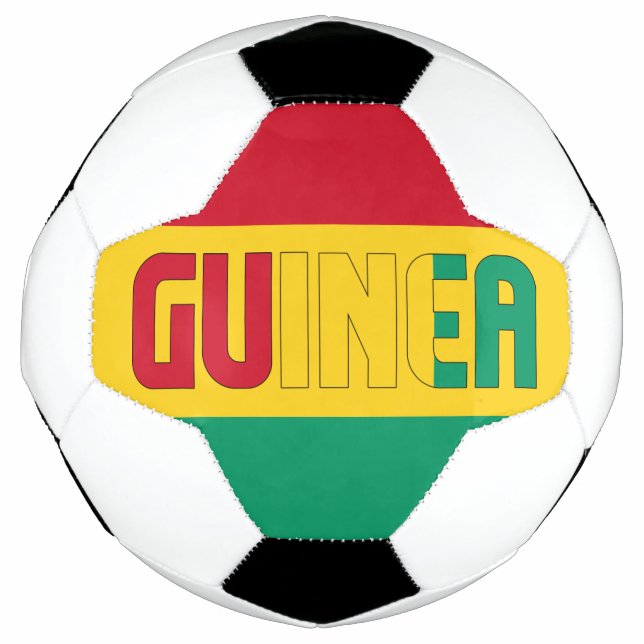 Balón De Fútbol Patriótico de la Bandera de Guinea (Anverso)