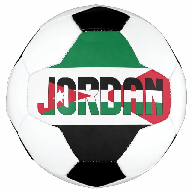 Balón De Fútbol Patriótico de la Bandera de Jordania  (Anverso)