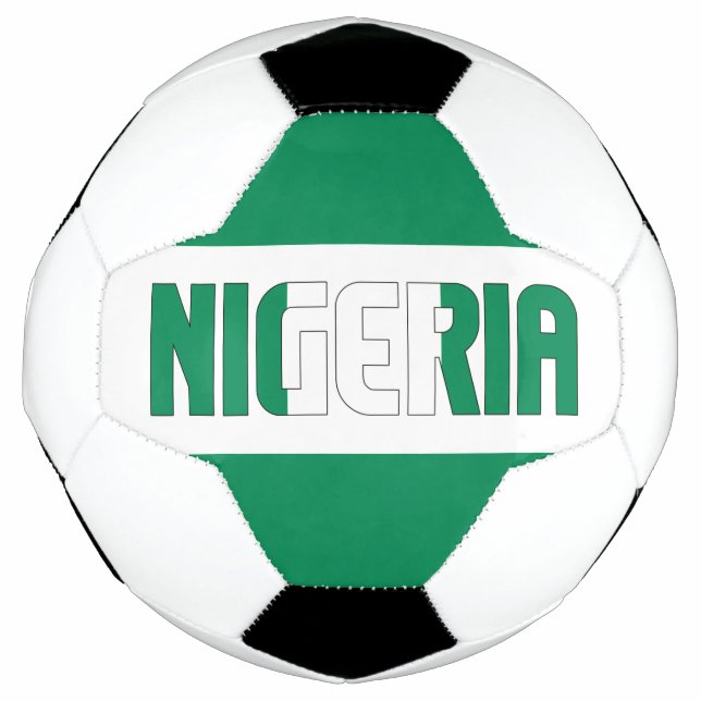 Balón De Fútbol Patriótico de la Bandera de Nigeria (Anverso)