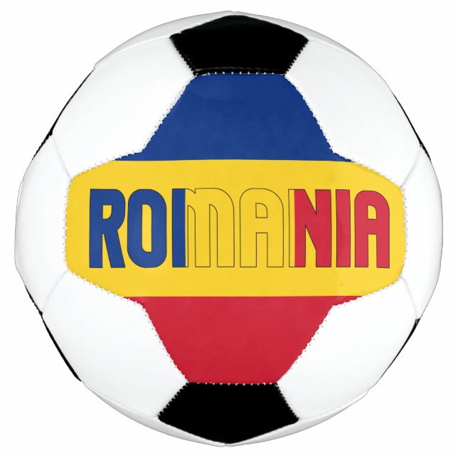 Balón De Fútbol Patriótico de la Bandera de Rumania  (Anverso)